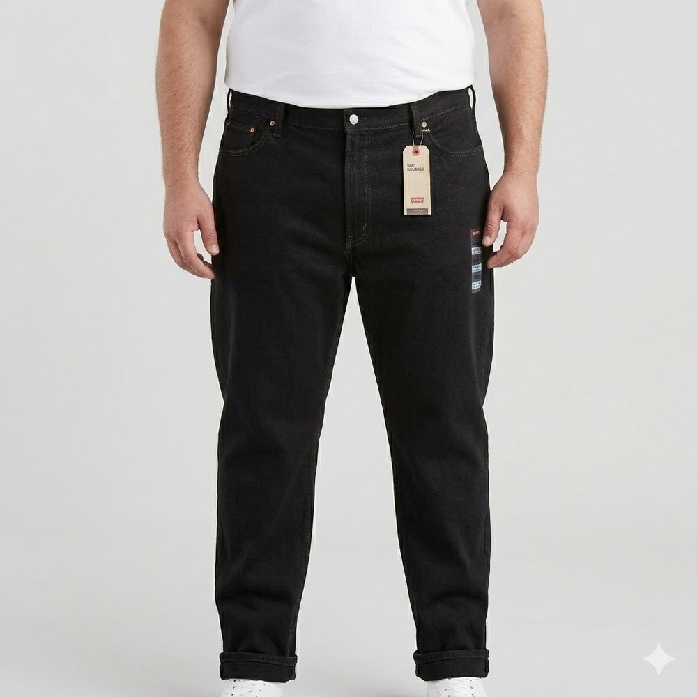 Levi's 550 Relaxed Fit Tapered Leg Jeans Big & Tall Black W48 L29 NWT
